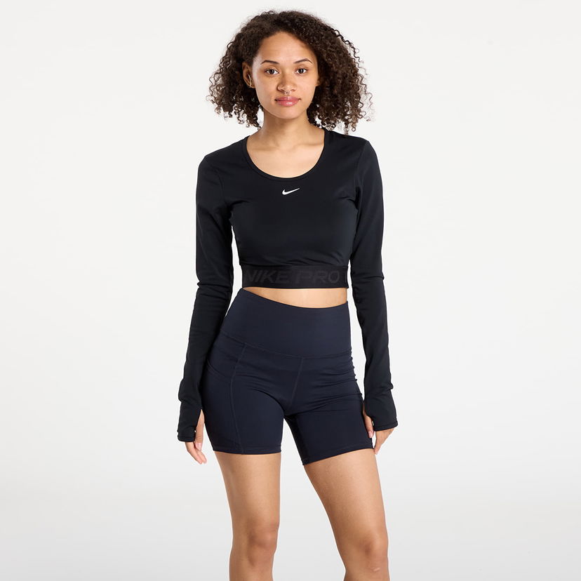 Съкратен топ Nike Pro Dri-FIT Cropped Long-Sleeve Top Черно | HV9992-010