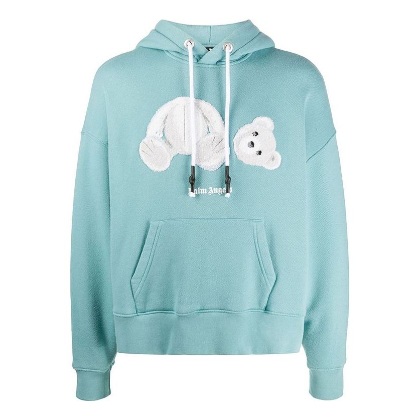 Суитчър Palm Angels Palm Angels Bear Embroidered Hoodie Синьо | PMBB058E20FLE0045001, 0