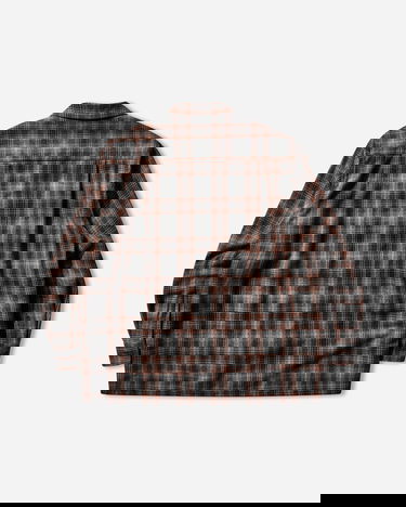 Риза WACKO MARIA Ombre Check Open Collar Shirt Многоцветен | 25FW-WMS-PE02 GRAY-ORANGE, 2