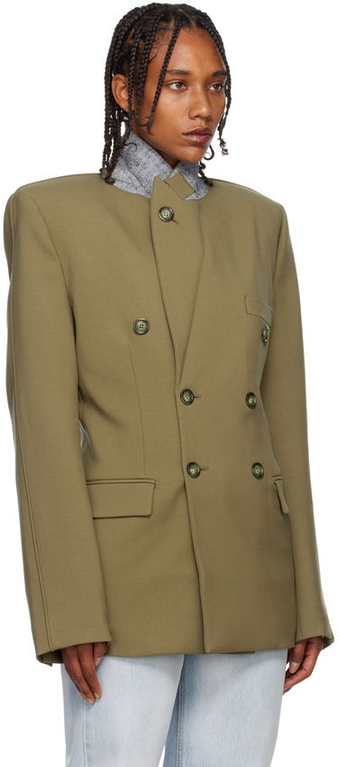 Яке VETEMENTS VTMNTS Double-Breasted Blazer Зелено | VL14JA640K, 1