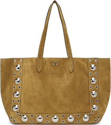 Голяма пазарска чанта Valentino Valentino Garavani Large Suede Shopping Tote Жълто | 7Y2B0R78JET, 0