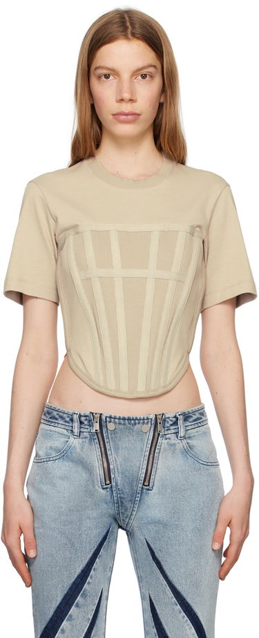 Тениска Dion Lee Dion Lee Corset T-Shirt Бежово | C3097P23, 0