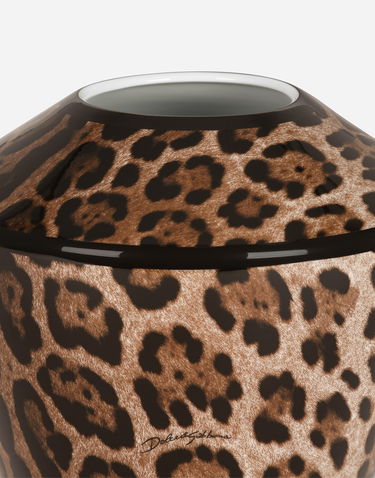 Домашен декор Dolce & Gabbana Large Leopard Print Amphora Porcelain Vase Многоцветен | TCC198TCAMWUL018, 2