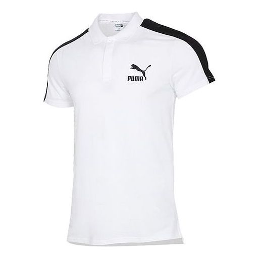 Поло тениска Puma Iconic T7 Polo Shirt Бяло | 532290-02