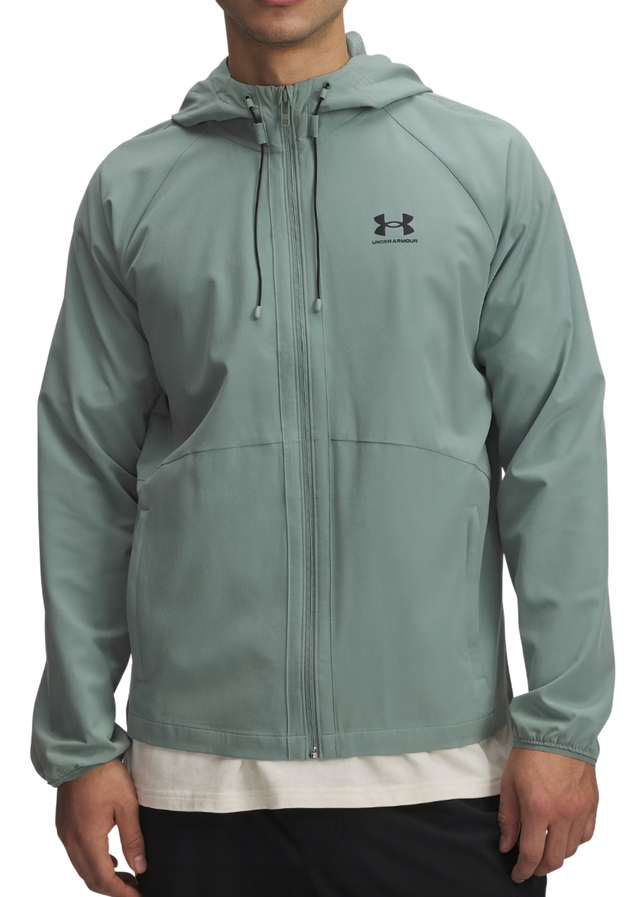 Hooded Stretch Woven Windbreaker