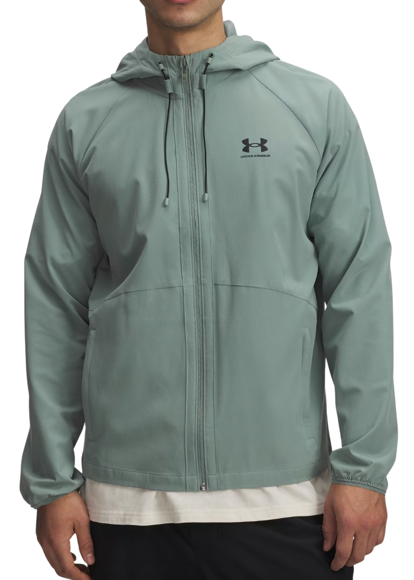 Ветровка Under Armour Hooded Stretch Woven Windbreaker Зелено | 6003001-348