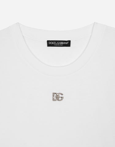 Тениска Dolce & Gabbana T-shirt M/corta Giro Бяло | F8U08ZG7B3UW0800, 2
