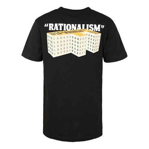 Тениска Off-White Off-White Rationalism Print T-Shirt Черно | OMAA027R201850071088