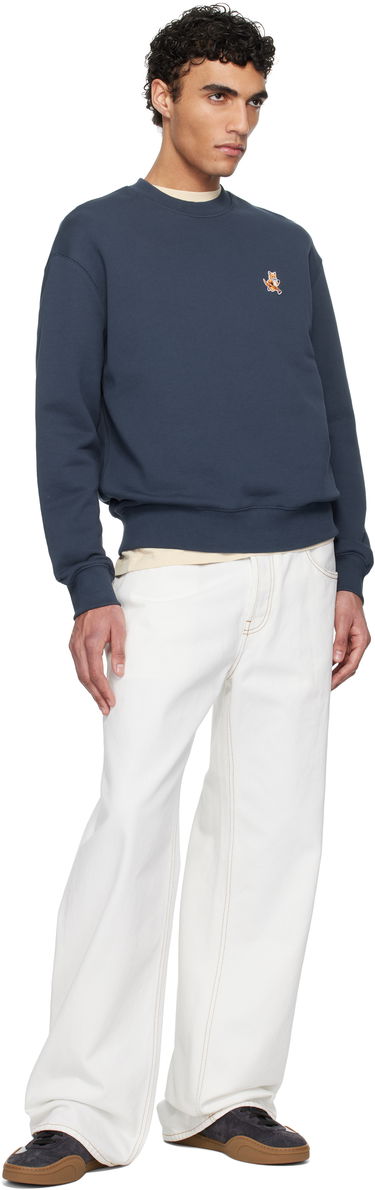 Суитчър MAISON KITSUNÉ Maison Kitsuné Speedy Fox Patch Comfort Sweatshirt Тъмно синьо | MM00313KM0321, 3