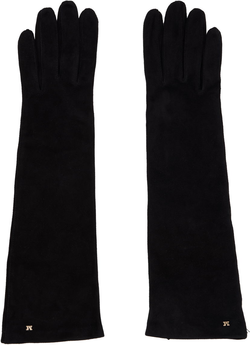 Ръкавици Max Mara Afideesuede Long Gloves Черно | 2524566013600
