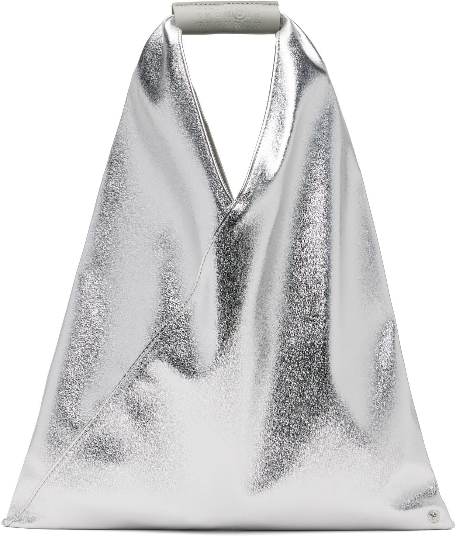 Голяма пазарска чанта Maison Margiela MM6 Maison Margiela Small Triangle Tote Металик | S54WD0043 P8496, 0
