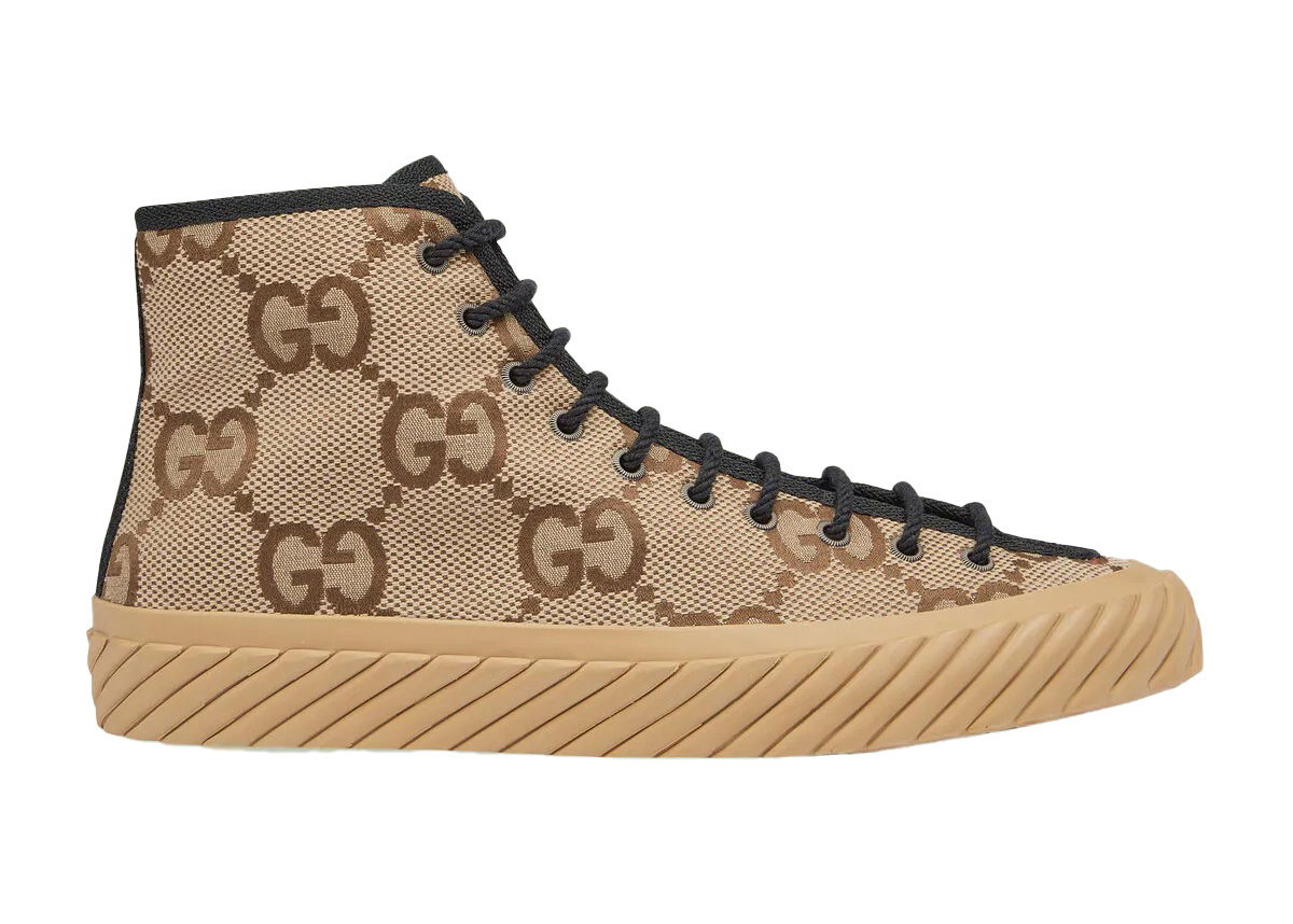 Кецове и обувки Gucci Maxi GG High Top 'Beige Ebony' Бежово | 703034 UKOH0 2590, 0
