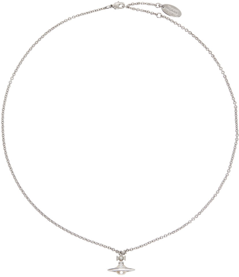 Колие Vivienne Westwood Cable Chain Necklace Сиво | 63020321-02P113-CN