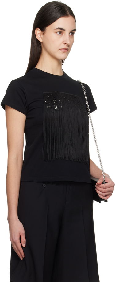 Тениска Maison Margiela MM6 Maison Margiela Fringe Logo T-Shirt Черно | S52GC0332 M20048, 1