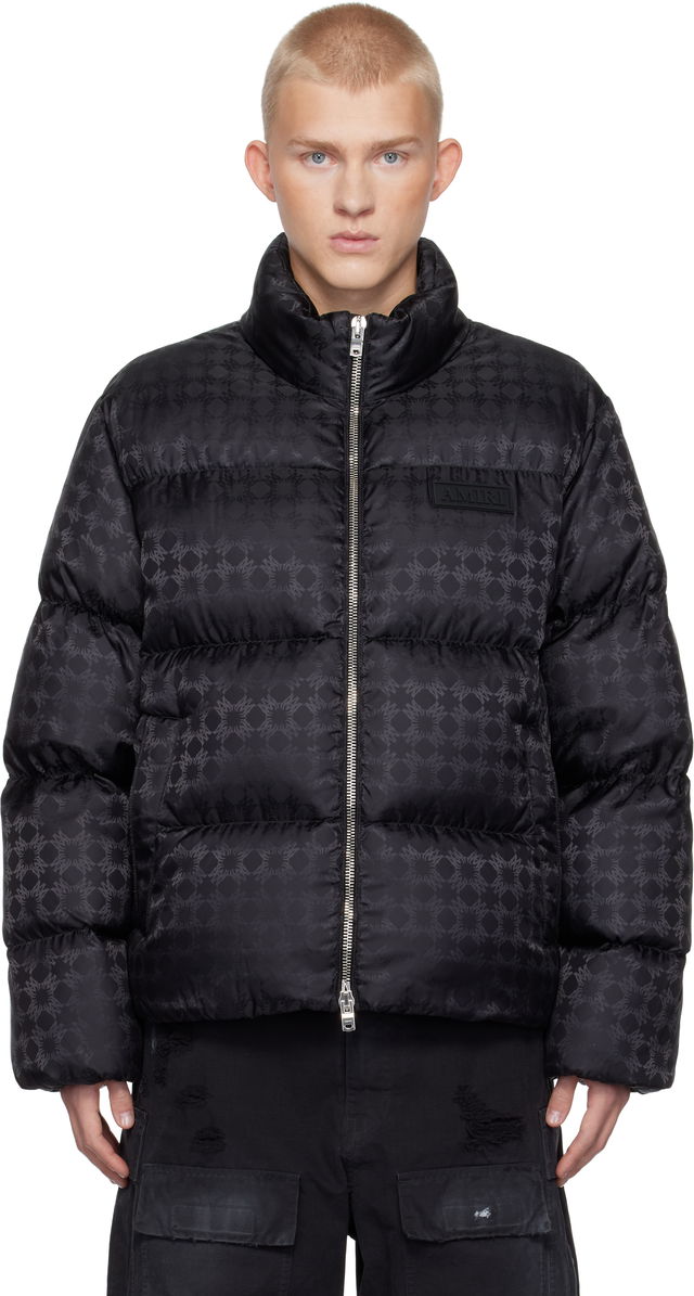 Black MA Quad Jacquard Down Jacket