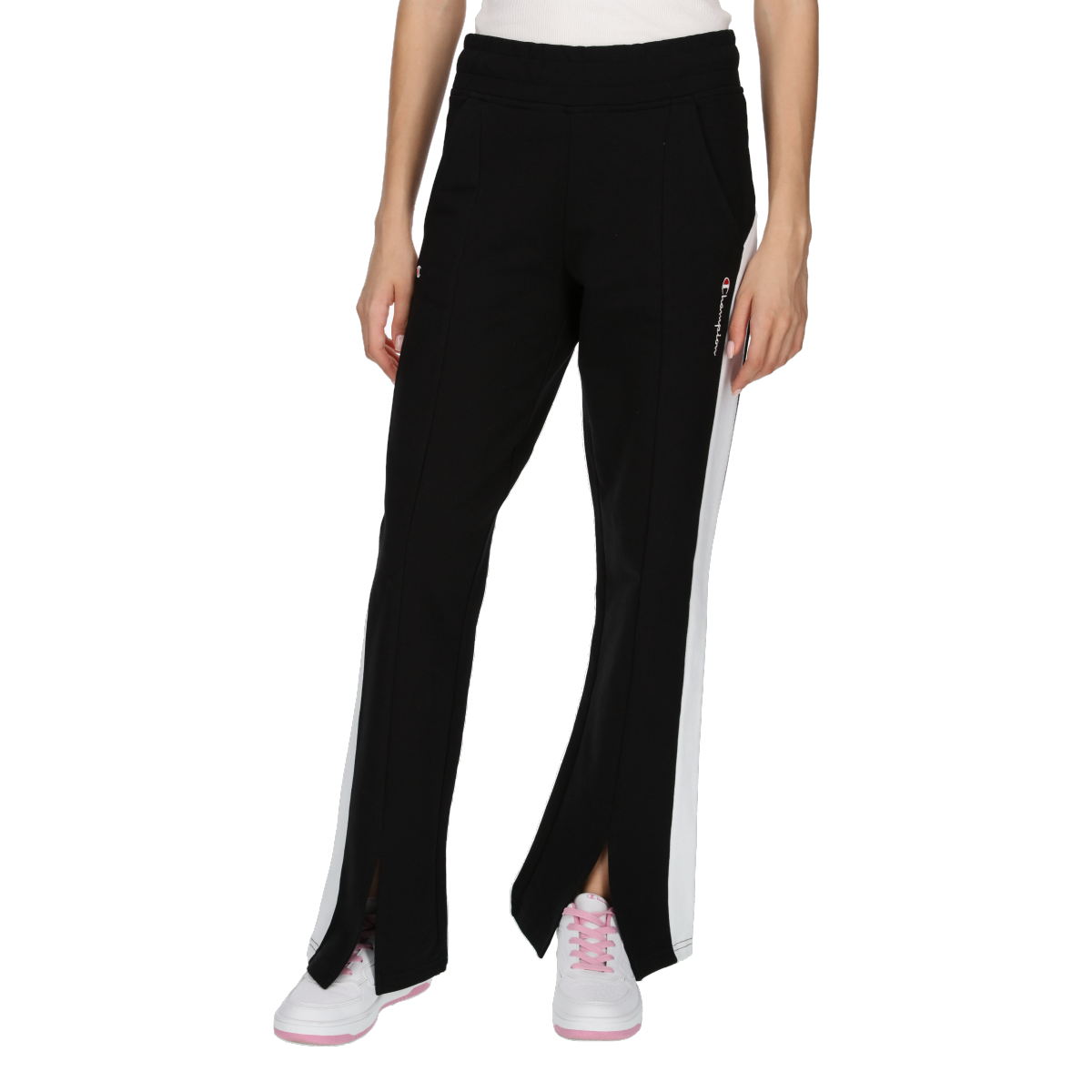 Спортни панталони Champion Flared Track Pants with Side Stripe and Split Hem ROCH INSPIRED Черно | CHA223F107-01, 0
