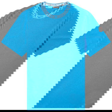 Тениска Moncler Collar Logo T-Shirt Синьо | 8C000-24-8390T-72I, 0