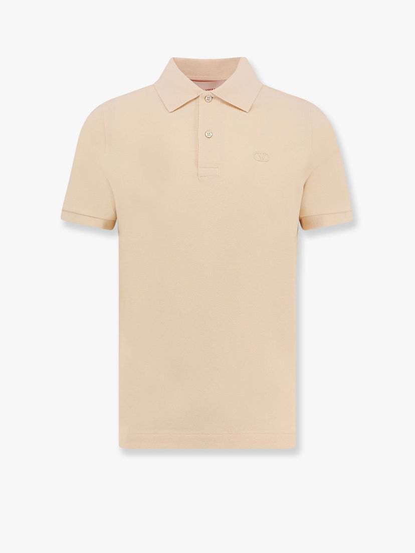 Поло тениска Valentino Short Sleeve Polo Shirt Бежово | 6V3MH03UAQ7581