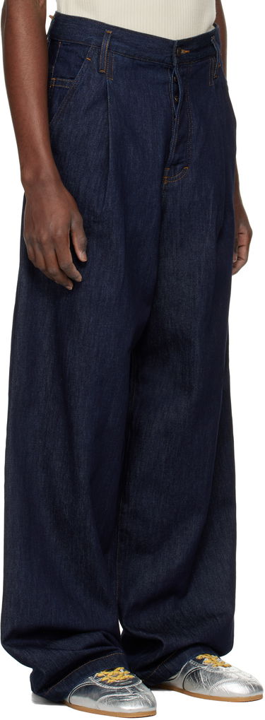 Дънки Dries Van Noten Dries Van Noten Pleated Jeans Синьо | 251-020923-1552, 1