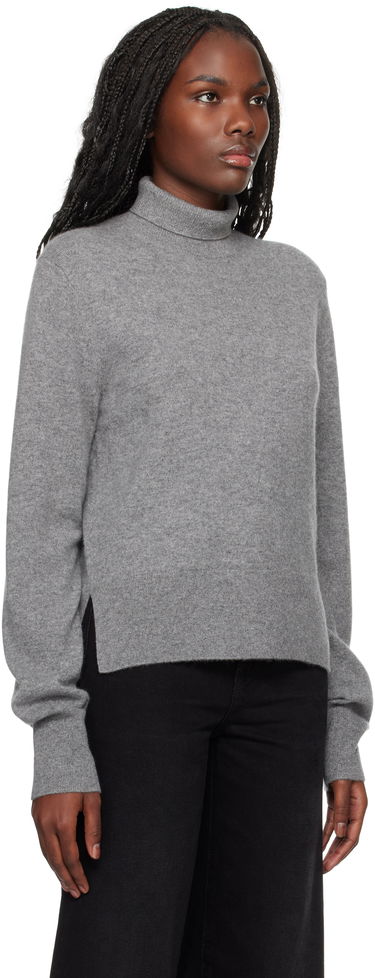 Пуловер TOTEME TOTEME Cropped Turtleneck Sweater Сиво | 244-WRT0405-YA0016, 1