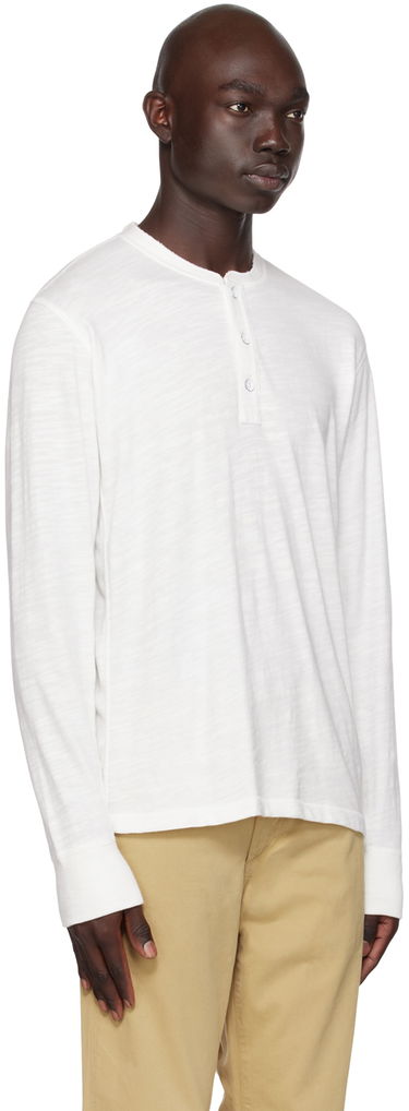 Тениска rag & bone Rag & Bone Long Sleeve Henley Shirt Бяло | M000T656G, 4