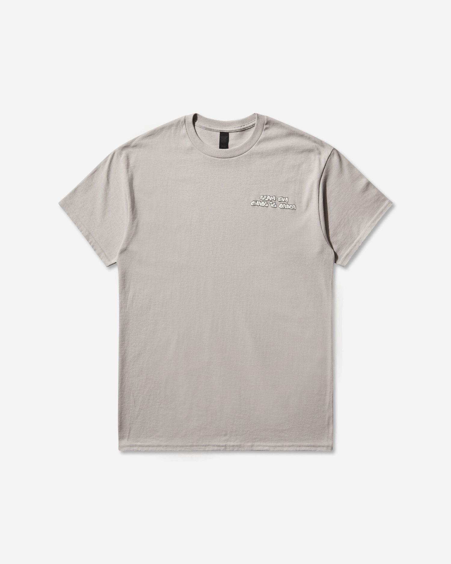 Тениска Slam Jam Andre Thompson 'Stay Jam Chaos & Order' Crewneck T-Shirt Бежово | SJANDRETEE2 GRY, 0
