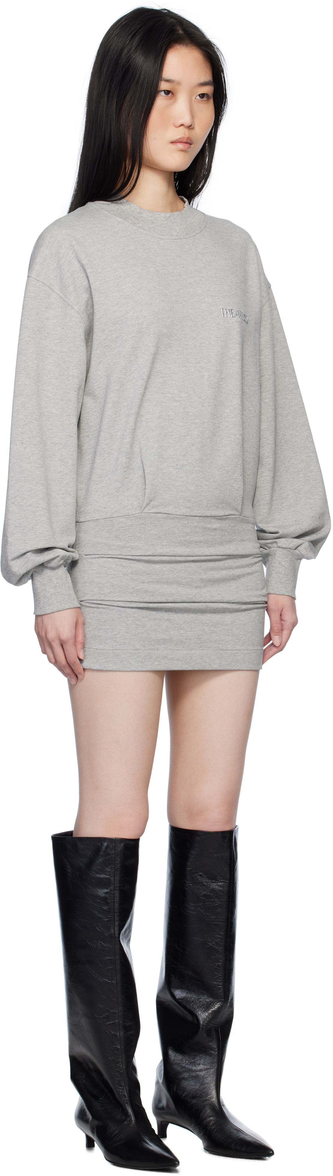 Pокля The Attico The Attico Sweater Mini Dress Сиво | 250WCA00393 JJF006AA, 1