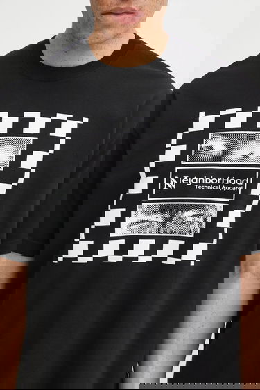 Тениска Neighborhood Printed Cotton T-Shirt NH . TEE SS-7 Черно | 252PCNH.ST07, 3