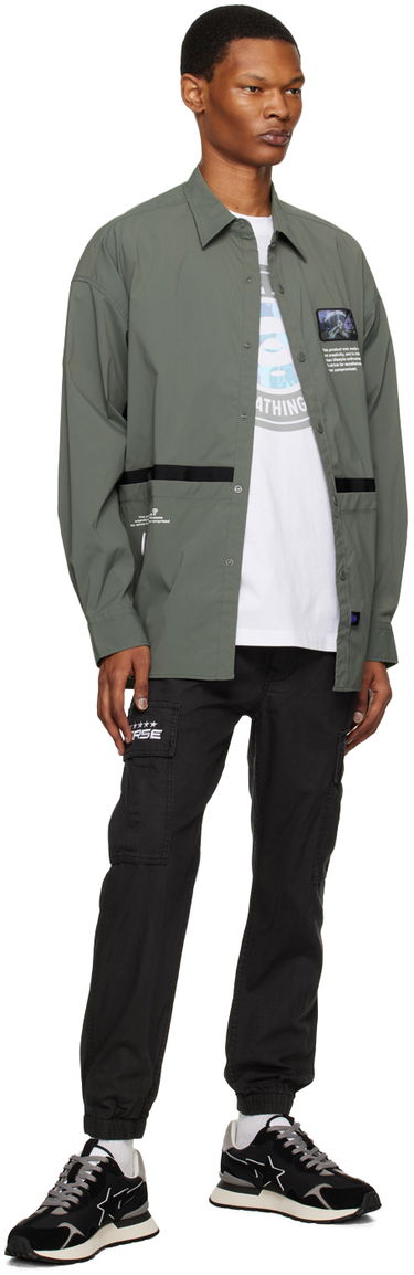 Карго панталони AAPE by A Bathing Ape AAPE by A Bathing Ape Embroidered Cargo Pants Черно | AAPPTM6959XXKBKX, 3