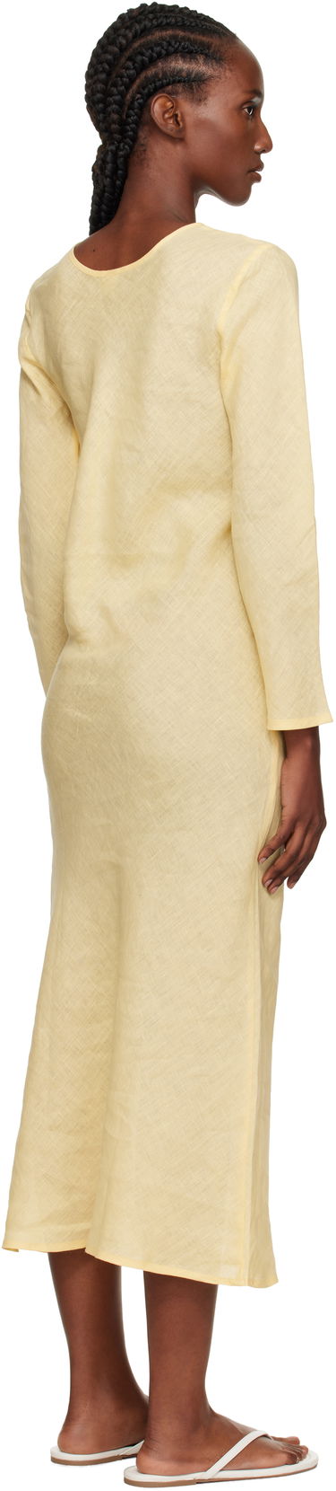 Pокля Baserange Baserange Dydine Long Sleeve Maxi Dress Жълто | DRDYL-FL-AU25, 2