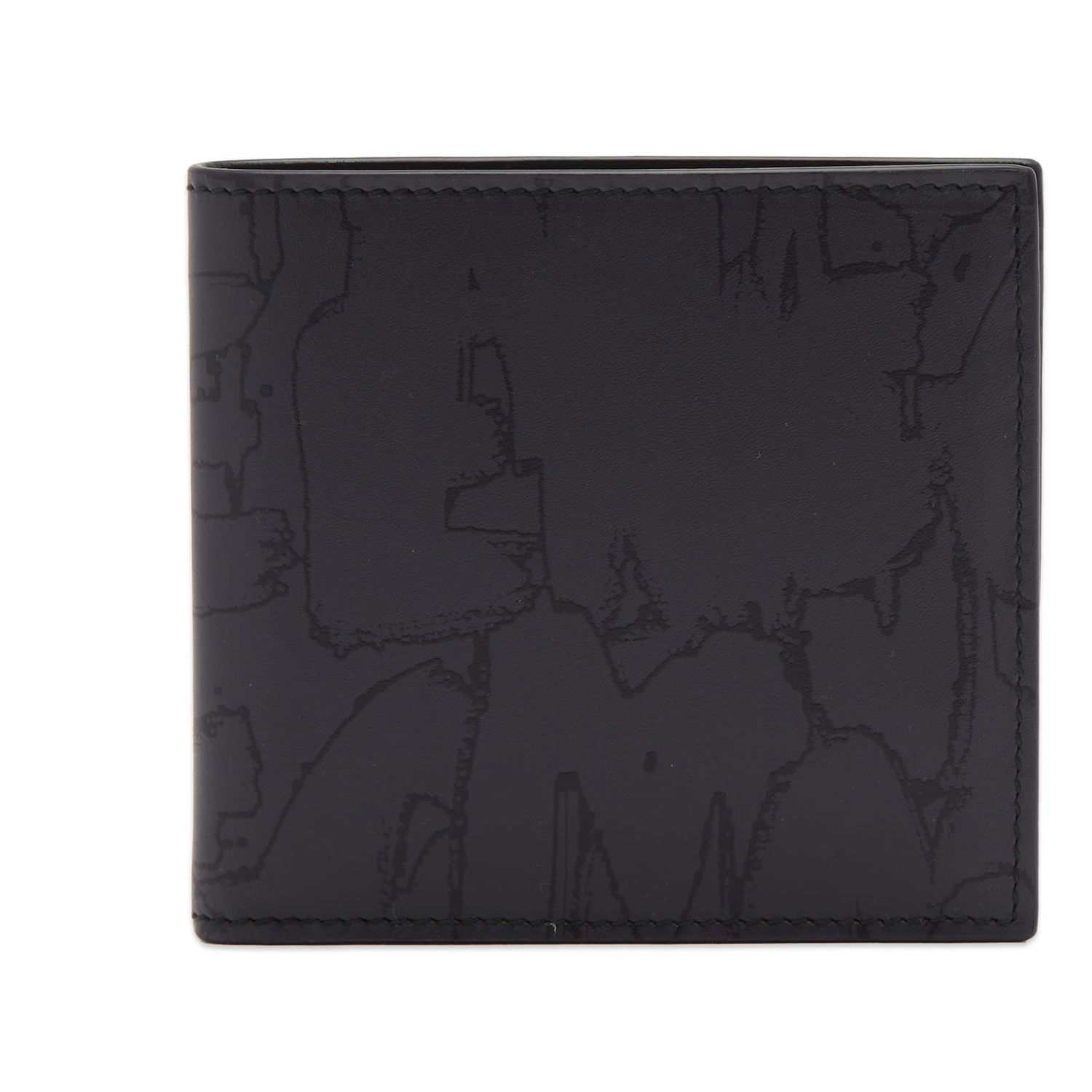 Портфейл Alexander McQueen Graffiti Logo Billfold Wallet Черно | 6021371AAQ4-1000, 0