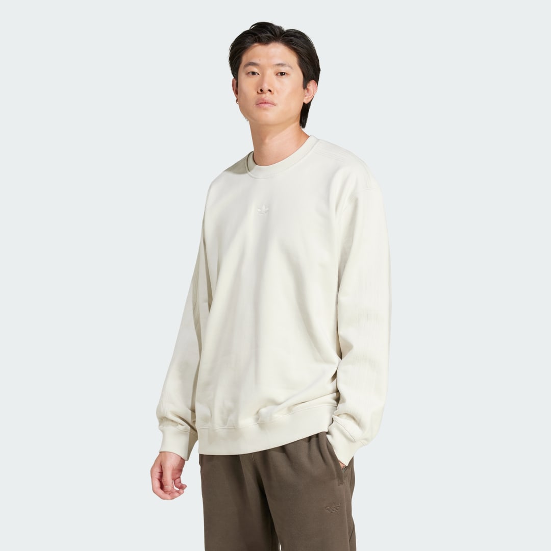 Суитчър adidas Performance Premium Essentials Crewneck Sweatshirt Бежово | JD3304, 0