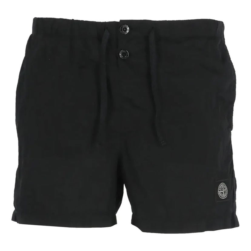 Къси панталони Stone Island SLogo Patch Drawstring Shorts Черно | 1015B0643-A0020