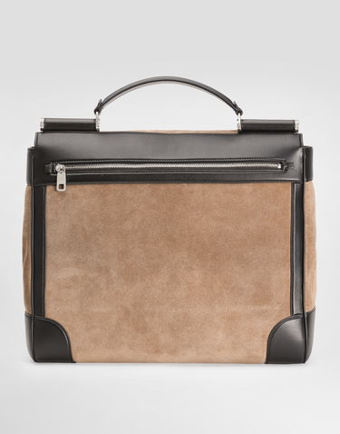 Дамска чанта Dolce & Gabbana Dolce & Gabbana Sicily Suede & Leather Crossbody Bag Бежово | BM2447BG0698M067, 3