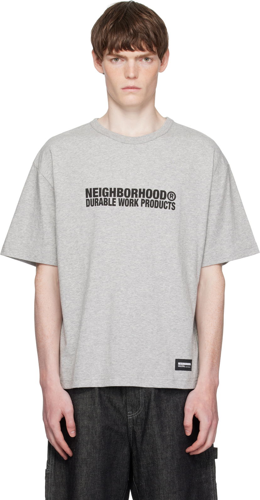 Тениска Neighborhood Neighborhood Sheltech Crewneck T-Shirt Сиво | 251BWNH-CSM02