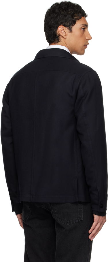 Яке Tom Ford TOM FORD Light Wool Chest Pocket Overshirt Тъмно синьо | OJS016-FMW063, 2