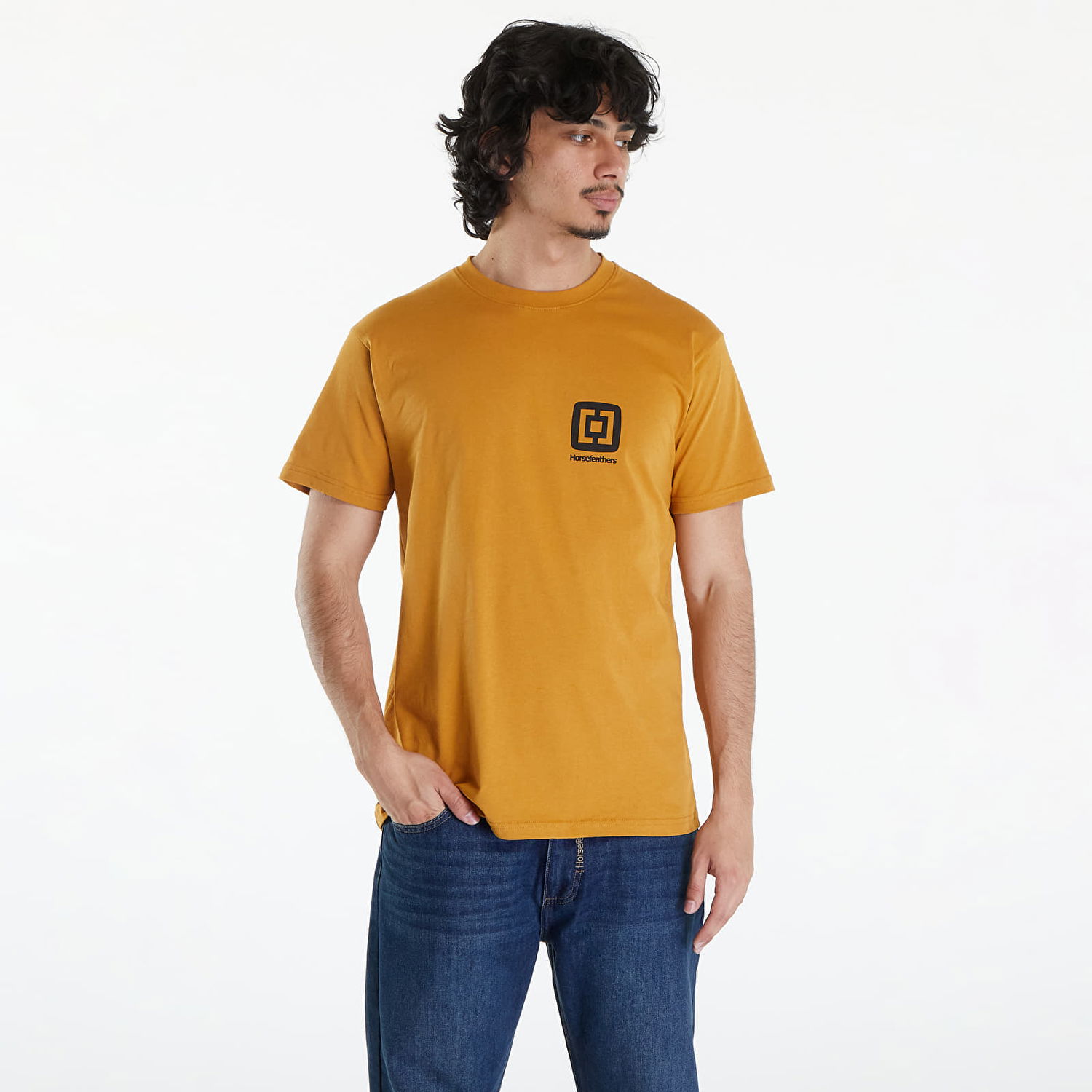 Тениска Horsefeathers Mini Logo T-Shirt Spruce Yellow Жълто | SM1217H, 0