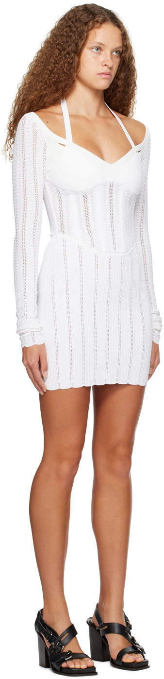 Pокля Dion Lee Snakeskin Column Minidress Черно | A7733P23, 4