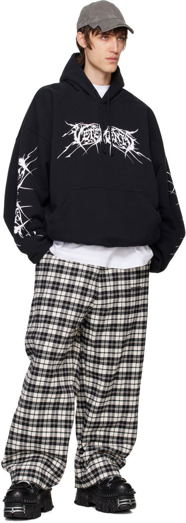 Суитчър VETEMENTS Vetements Death Metal Cropped Boxy Hoodie Черно | UA66HD620BW, 3