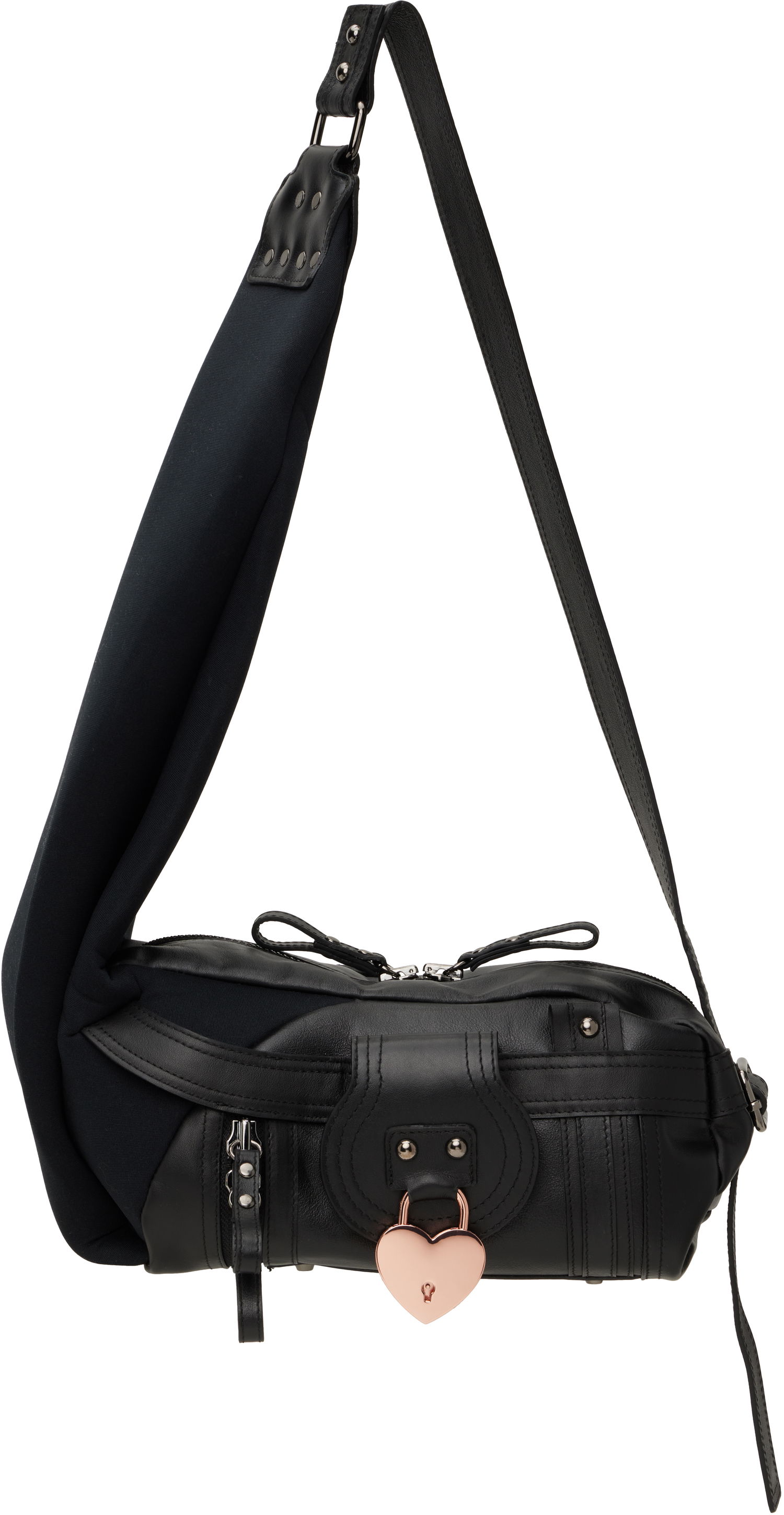 Чанта през рамо Ottolinger Ottolinger Mini Neoprene and Leather Shoulder Bag Черно | 12690052601, 0