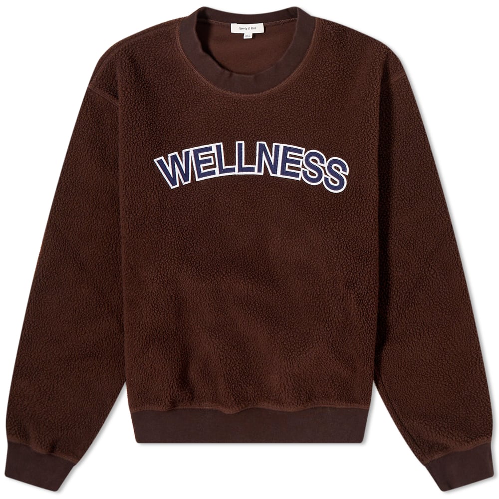 Суитчър Sporty & Rich Wellness Sherpa Sweatshirt Кафяво | CR666CH, 0