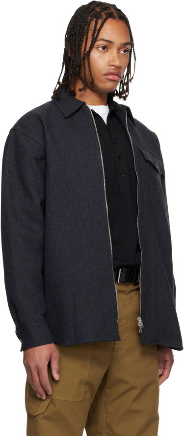 Яке Dries Van Noten Dries Van Noten Cotton Zip-Up Shirt Jacket Сиво | 252-020786-2118, 1