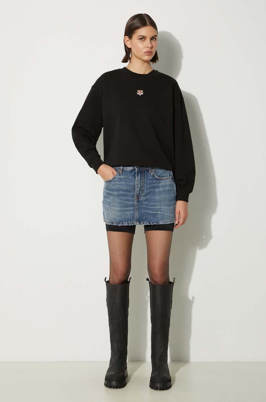 Суитчър KENZO Kenzo Lucky Tiger Regular Plain Sweatshirt Черно | FE52SW1484MF.99J, 1