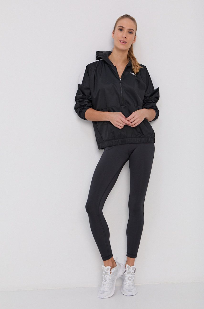 Ветровка Reebok Reebok Women's Hooded Windbreaker and Leggings Set Черно | GS9358, 0