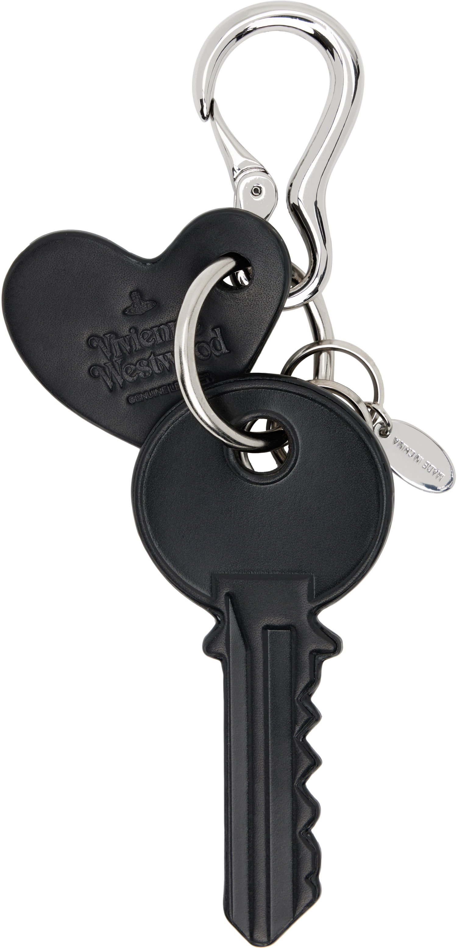 Ключодържатели Vivienne Westwood Vivienne Westwood Leather Key and Heart Keychain Черно | 8203012HU-L00AT-, 1