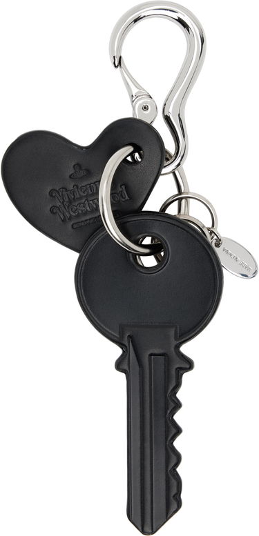 Ключодържатели Vivienne Westwood Vivienne Westwood Leather Key and Heart Keychain Черно | 8203012HU-L00AT-, 1
