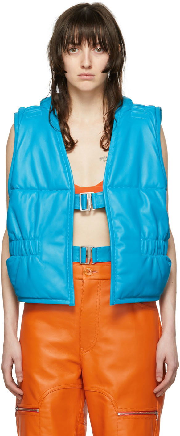 Жилетка Jacquemus Sleeveless Lambskin Vest Jacket Синьо | 22E225JA007-1017, 0