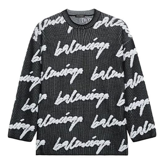Пуловер Balenciaga Crewneck Cotton Knit Sweater Черно | 625985T31801070