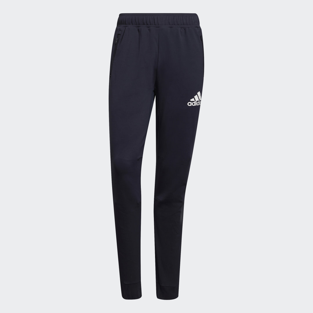 Спортни панталони adidas Performance AEROREADY Designed To Move Sport Motion Logo Training Pants Тъмно синьо | GV5301, 0