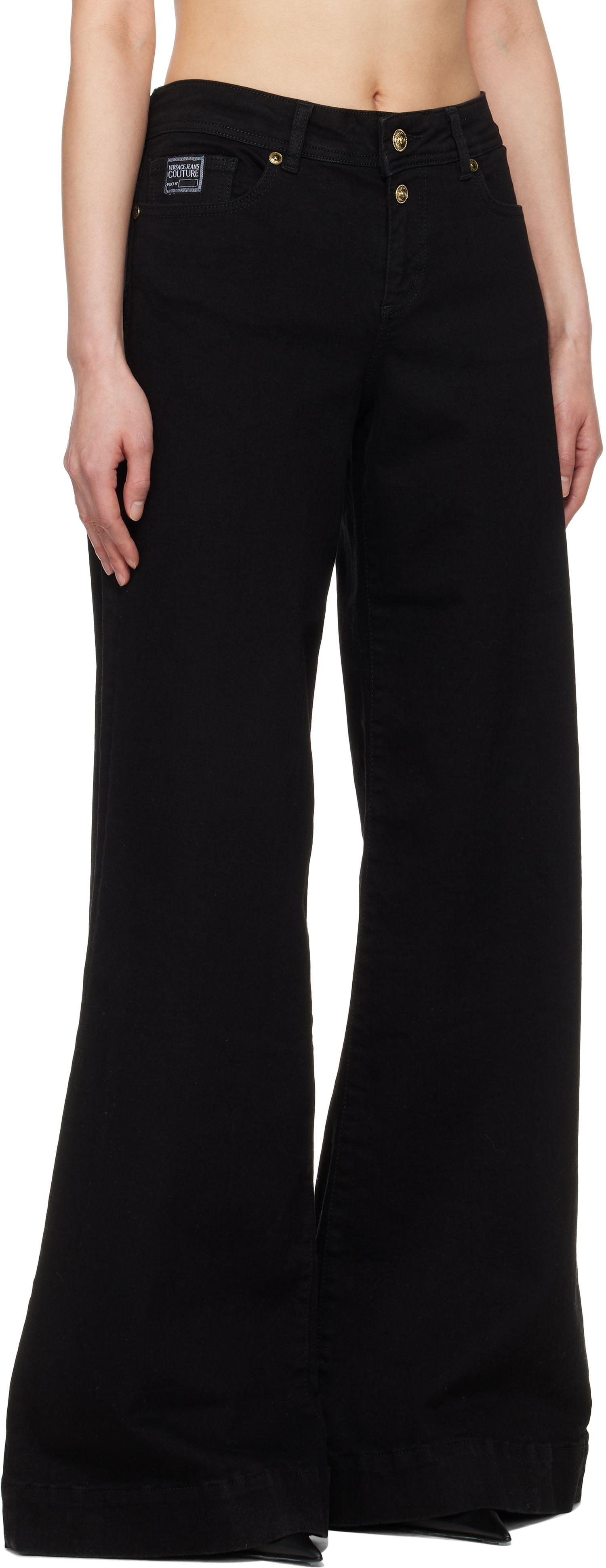 Дънки Versace Versace Jeans Couture Flared Denim Pants Черно | E78HAB561_ECDW00, 1